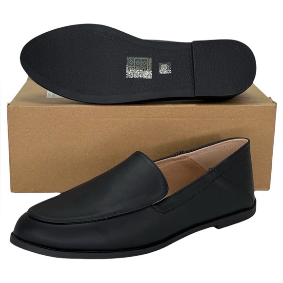 Journee Collection Corinne Black Faux Leather Womens Flats Loafers Size 9M - Picture 10 of 11